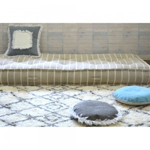 MAROCAIN ΣΤΡΩΜΑ BEIGE ΛΕΥΚΟ 90x20xH200cm