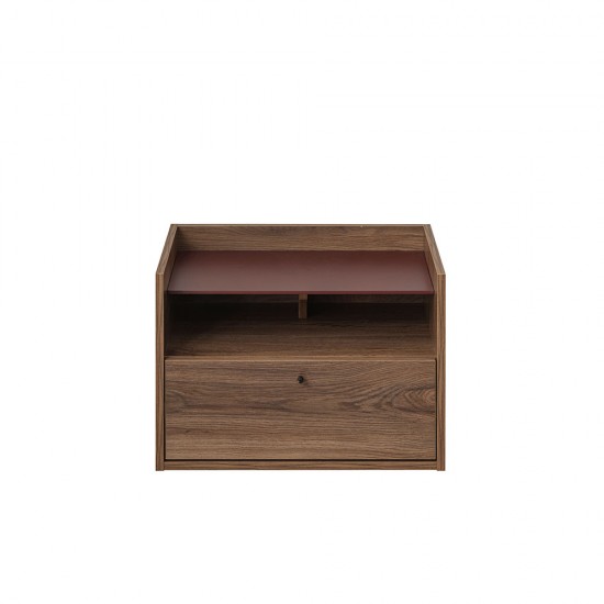 MARSALA ΚΟΜΟΔΙΝΟ 1ΠΟΡΤΑ 1ΡΑΦΙ ΚΑΡΥΔΙ 64x45xH45cm