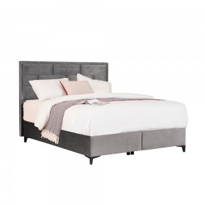 BRICK ΚΡΕΒΑΤΙ ΜΕ ΑΠΟΘΗΚ. ΧΩΡΟ (ΓΙΑ ΣΤΡΩΜΑ 160x200cm) ΓΚΡΙ 07-450 215x165x121cm