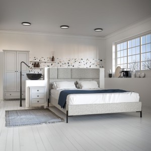 SINTESIS ΚΡΕΒΑΤΙ (ΓΙΑ ΣΤΡΩΜΑ 160x200cm) GREZ 214x165xH116cm