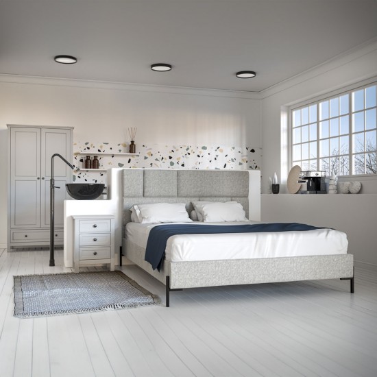 SINTESIS ΚΡΕΒΑΤΙ (ΓΙΑ ΣΤΡΩΜΑ 160x200cm) GREZ 214x165xH116cm