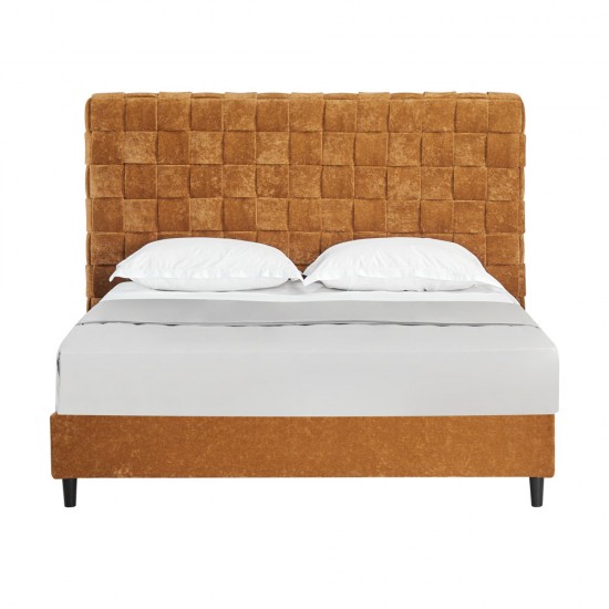 BALZAK ΚΡΕΒΑΤΙ (ΓΙΑ ΣΤΡΩΜΑ 160x200cm) CAMEL 222x186x130cm