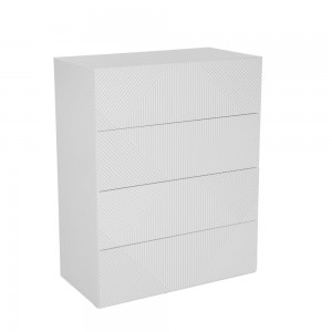 MEZZA LUNA ΣΥΡΤΑΡΙΕΡΑ 4ΣΥΡΤΑΡΙΑ ΛΕΥΚΟ 85x45xH107cm