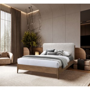 LORDY ΚΡΕΒΑΤΙ (ΓΙΑ ΣΤΡΩΜΑ 160x196cm) CREAM 207,5x177xH103,5cm