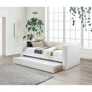 CALMO ΚΑΝΑΠΕΣ ΚΡΕΒΑΤΙ (ΓΙΑ ΣΤΡΩΜΑ 90x195cm) CREAM 222x99xH84,2cm