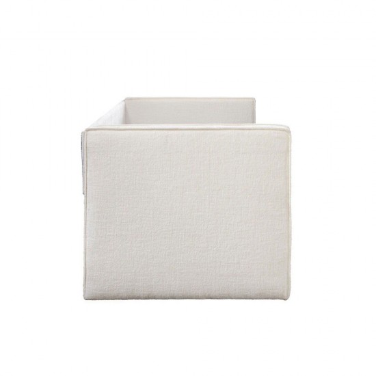 CALMO ΚΑΝΑΠΕΣ ΚΡΕΒΑΤΙ (ΓΙΑ ΣΤΡΩΜΑ 90x195cm) CREAM 222x99xH84,2cm