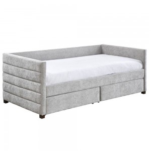 SUENO ΚΑΝΑΠΕΣ ΚΡΕΒΑΤΙ (ΓΙΑ ΣΤΡΩΜΑ 90x195cm) ΓΚΡΙ ΑΝΟΙΧΤΟ 209x99,5xH76cm