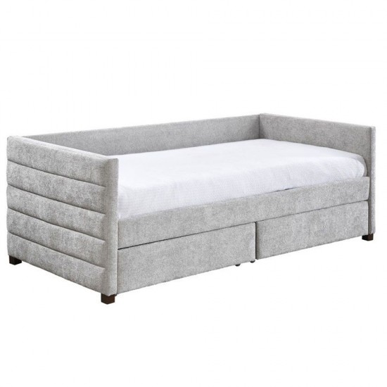 SUENO ΚΑΝΑΠΕΣ ΚΡΕΒΑΤΙ (ΓΙΑ ΣΤΡΩΜΑ 90x195cm) ΓΚΡΙ ΑΝΟΙΧΤΟ 209x99,5xH76cm