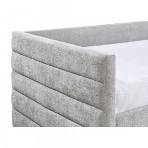 SUENO ΚΑΝΑΠΕΣ ΚΡΕΒΑΤΙ (ΓΙΑ ΣΤΡΩΜΑ 90x195cm) ΓΚΡΙ ΑΝΟΙΧΤΟ 209x99,5xH76cm