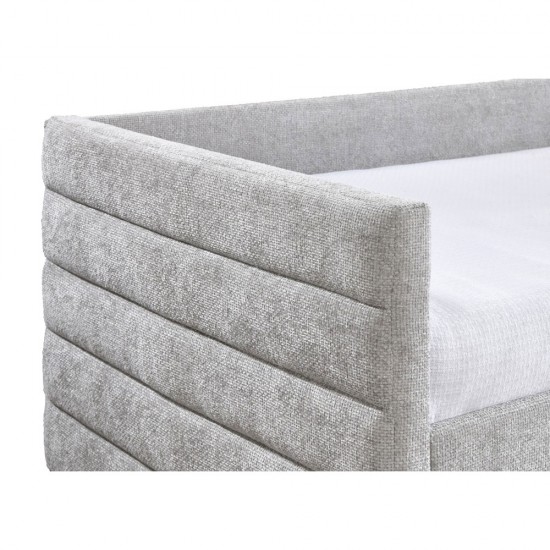 SUENO ΚΑΝΑΠΕΣ ΚΡΕΒΑΤΙ (ΓΙΑ ΣΤΡΩΜΑ 90x195cm) ΓΚΡΙ ΑΝΟΙΧΤΟ 209x99,5xH76cm