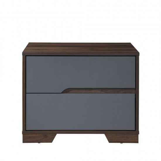 GROOVES ΚΟΜΟΔΙΝΟ 2ΣΥΡΤΑΡΙΑ ΚΑΡΥΔΙ ΓΚΡΙ 60x45x47cm