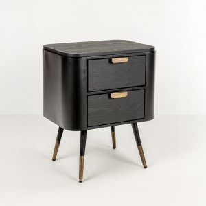 COLOMBO ΚΟΜΟΔΙΝΟ ΜΑΥΡΟ ΧΡΥΣΟ 50x39x63cm