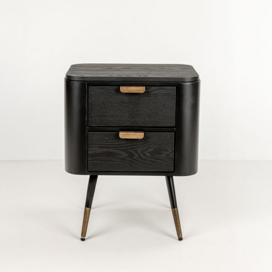 COLOMBO ΚΟΜΟΔΙΝΟ ΜΑΥΡΟ ΧΡΥΣΟ 50x39x63cm