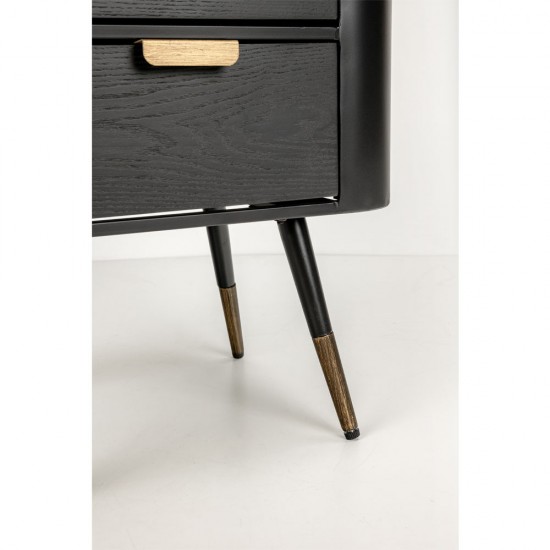 COLOMBO ΚΟΜΟΔΙΝΟ ΜΑΥΡΟ ΧΡΥΣΟ 50x39x63cm