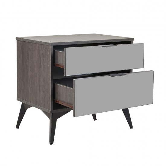 SPECCHIO ΚΟΜΟΔΙΝΟ 2 ΣΥΡΤΑΡΙΑ ΜΑΥΡΟ OAK ΚΑΘΡΕΠΤΗΣ 58x39xH55cm