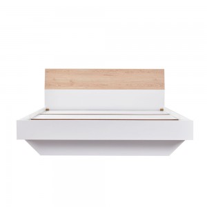 LUCIDO ΚΡΕΒΑΤΙ ΛΕΥΚΟ OAK ΦΥΣΙΚΟ 162x202x88cm