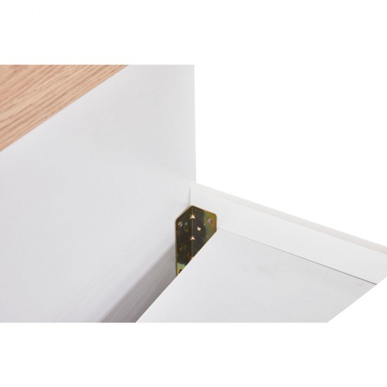 LUCIDO ΚΡΕΒΑΤΙ ΛΕΥΚΟ OAK ΦΥΣΙΚΟ 162x202x88cm