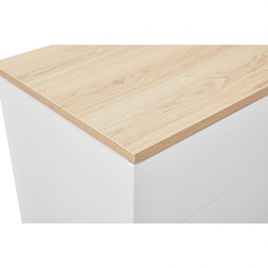 LUCIDO ΚΟΜΟΔΙΝΟ 2ΣΥΡΤΑΡΙΑ ΛΕΥΚΟ OAK ΦΥΣΙΚΟ 58x39x44.5cm