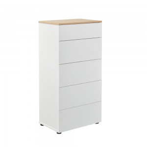 LUCIDO ΣΥΡΤΑΡΙΕΡΑ 5ΣΥΡΤΑΡΙΑ ΛΕΥΚΟ OAK ΦΥΣΙΚΟ 58x39x116.5cm