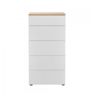 LUCIDO ΣΥΡΤΑΡΙΕΡΑ 5ΣΥΡΤΑΡΙΑ ΛΕΥΚΟ OAK ΦΥΣΙΚΟ 58x39x116.5cm