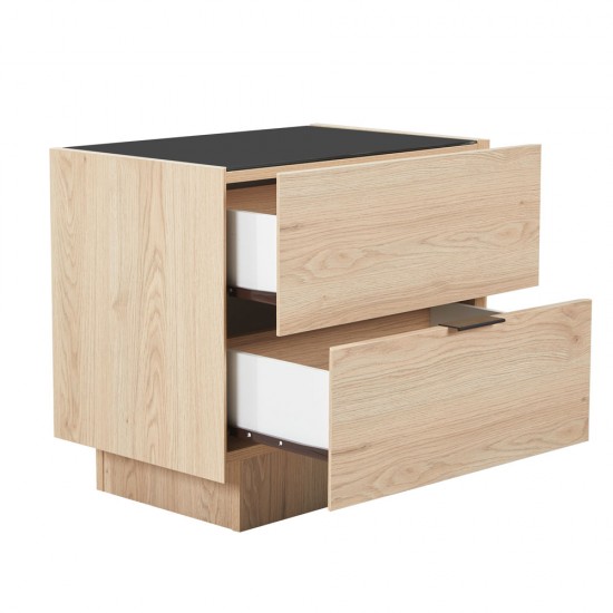 CUBIUS ΚΟΜΟΔΙΝΟ 2ΣΥΡΤΑΡΙΑ ΦΥΣΙΚΟ 58x39xH54,2cm