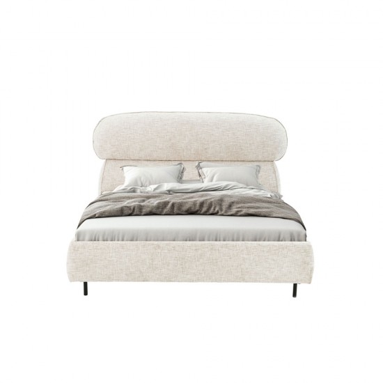SERENITE ΚΡΕΒΑΤΙ (ΓΙΑ ΣΤΡΩΜΑ 160x200cm) BEIGE 230x194x105cm SERENITE ΚΡΕΒΑΤΙ (ΓΙΑ ΣΤΡΩΜΑ 160x200cm) BEIGE 230x194x105cm