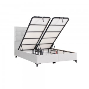 BRICK ΚΡΕΒΑΤΙ ΜΕ ΑΠΟΘΗΚ. ΧΩΡΟ (ΓΙΑ ΣΤΡΩΜΑ 160x200cm) OFF WHITE 16-450 215x165x121cm