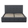 Κρεβάτι Iro Υφασμάτινο Ανθρακί 160x200 με Αποθηκευτικό Χώρο