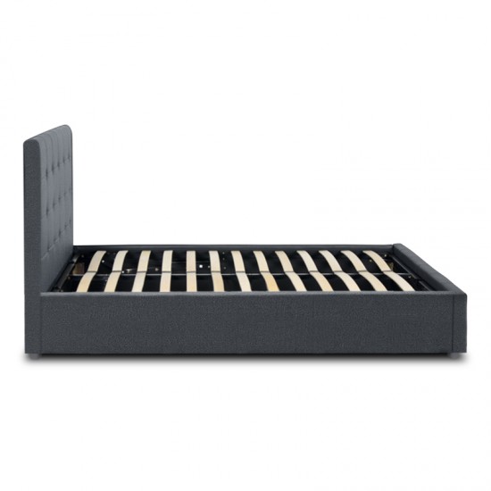 Κρεβάτι Iro Υφασμάτινο Ανθρακί 160x200 με Αποθηκευτικό Χώρο