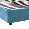 Κρεβάτι Kingston βελούδινο με αποθηκευτικό χώρο χρώμα γαλάζιο 120x200εκ.