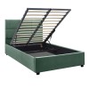Κρεβάτι Kingston βελούδινο με αποθηκευτικό χώρο χρώμα κυπαρρισί 120x200εκ.