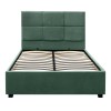 Κρεβάτι Kingston βελούδινο με αποθηκευτικό χώρο χρώμα κυπαρρισί 120x200εκ.