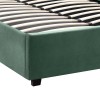 Κρεβάτι Kingston βελούδινο με αποθηκευτικό χώρο χρώμα κυπαρρισί 120x200εκ.