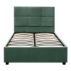 Κρεβάτι Kingston βελούδινο με αποθηκευτικό χώρο χρώμα κυπαρρισί 100x200εκ.