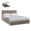 Κρεβάτι Renata υφασμάτινο με αποθηκευτικό χώρο χρώμα μπεζ 160x200εκ.