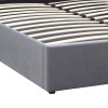 Κρεβάτι Renata υφασμάτινο με αποθηκευτικό χώρο χρώμα γκρι 160x200εκ.