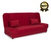 Kαναπές - κρεβάτι Tiko PLUS τριθέσιος με αποθηκευτικό χώρο και ύφασμα σε κόκκινο 200x90x96εκ.