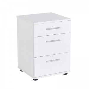 Κομοδίνο - συρταριέρα γραφείου Trendline από μελαμίνη σε χρώμα λευκό 40x39x57εκ.