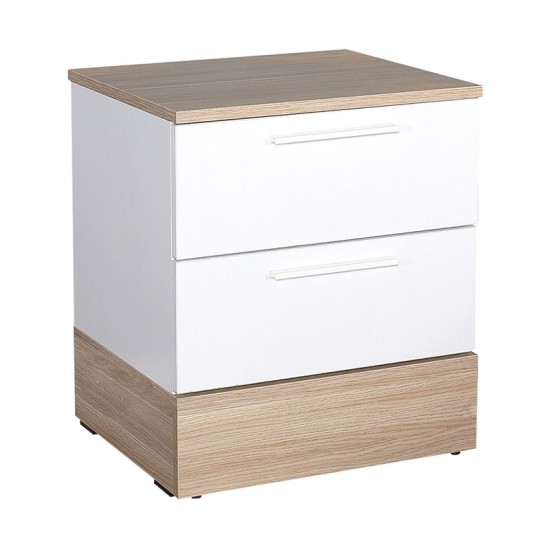 Κομοδίνo Base σε χρώμα λευκό - sonoma 45x40x52εκ.