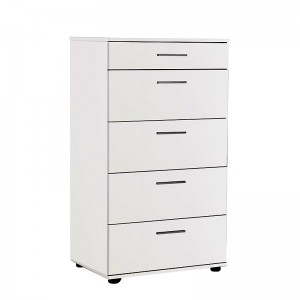 Συρταριέρα Trendline 5 με σε χρώμα λευκό 60x44x108εκ.