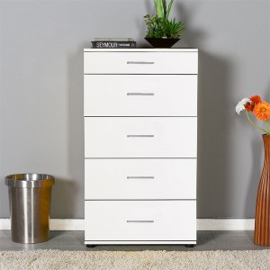 Συρταριέρα Trendline 5 με σε χρώμα λευκό 60x44x108εκ.