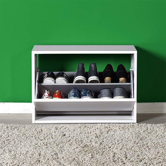Παπουτσοθήκη Step 6 ζευγών σε χρώμα λευκό 60x30x42εκ.