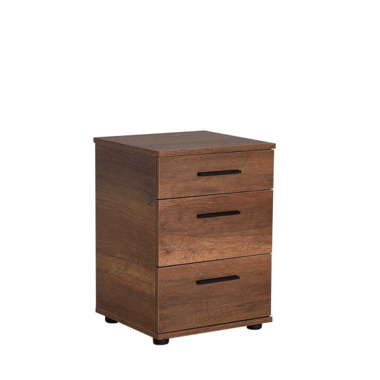 Κομοδίνο - συρταριέρα Trendline χρώμα καρυδί 40x39x57εκ.