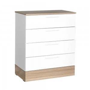 Συρταριέρα Base χρώμα oak - λευκό 72x40x88εκ.