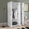 Ντουλάπα ρούχων Hampton τρίφυλλη χρώμα λευκό 103x52x185εκ. Ντουλάπα ρούχων Hampton τρίφυλλη χρώμα λευκό 103x52x185εκ.