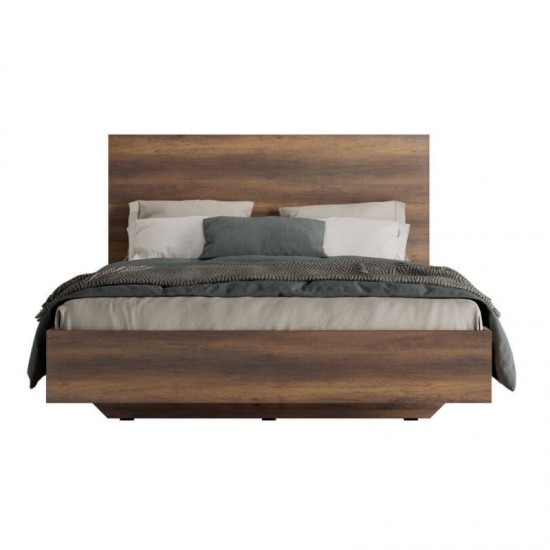 Κρεβάτι Oryana χρώμα καρυδί 160x200εκ.