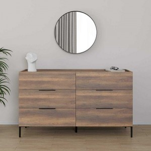 Συρταριέρα Oryana χρώμα καρυδί 140x44x81εκ.