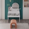 Τουαλέτα με καθρέπτη Dior χρώμα λευκό 90x45x138εκ. Τουαλέτα με καθρέπτη Dior χρώμα λευκό 90x45x138εκ.