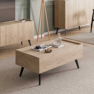 Τραπεζάκι σαλονιού Luna χρώμα oak 102x61x44εκ.