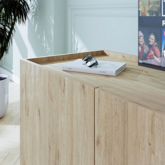 Έπιπλο τηλεόρασης Luna χρώμα oak 180x41x62εκ.